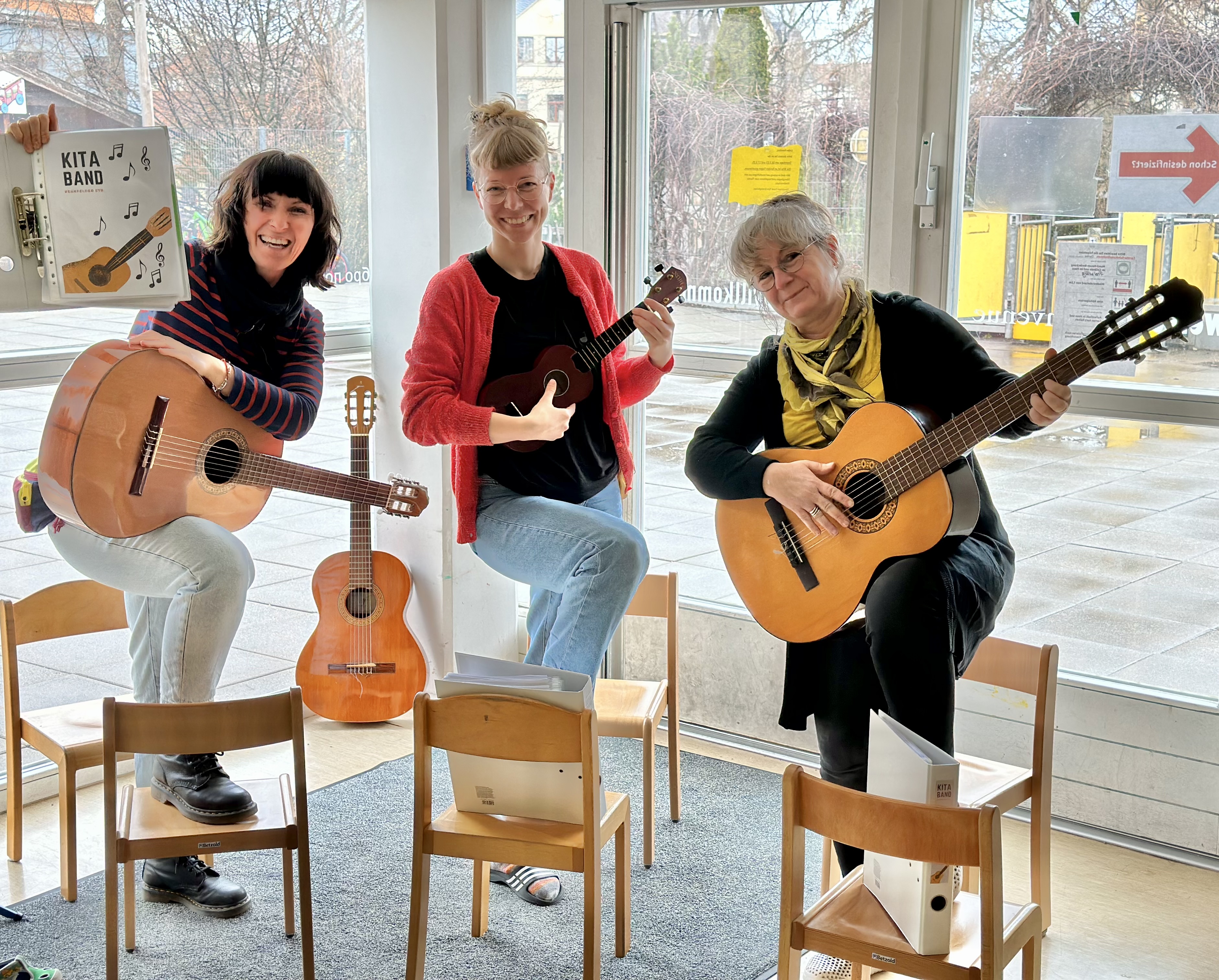 Kita-Band: Susanne Luther, Franziska Angermann und Beatrice Roth 